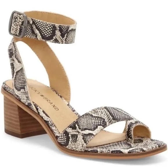 Lucky Brand Shoes - Lucky Brand Loklin Snake Print Sandals Size 10